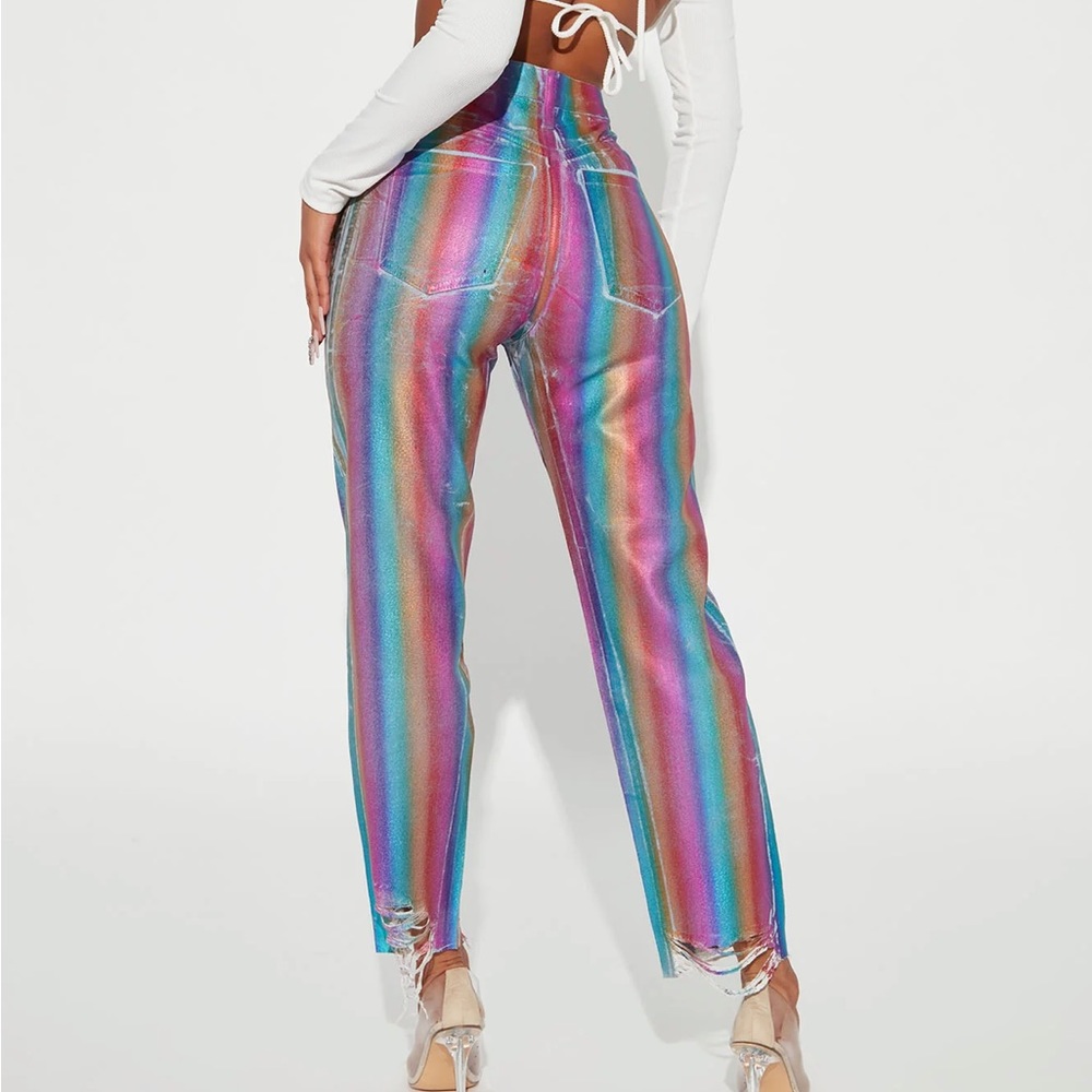 Rainbow jeans, perfect for Taylor Swift Eras Tour!